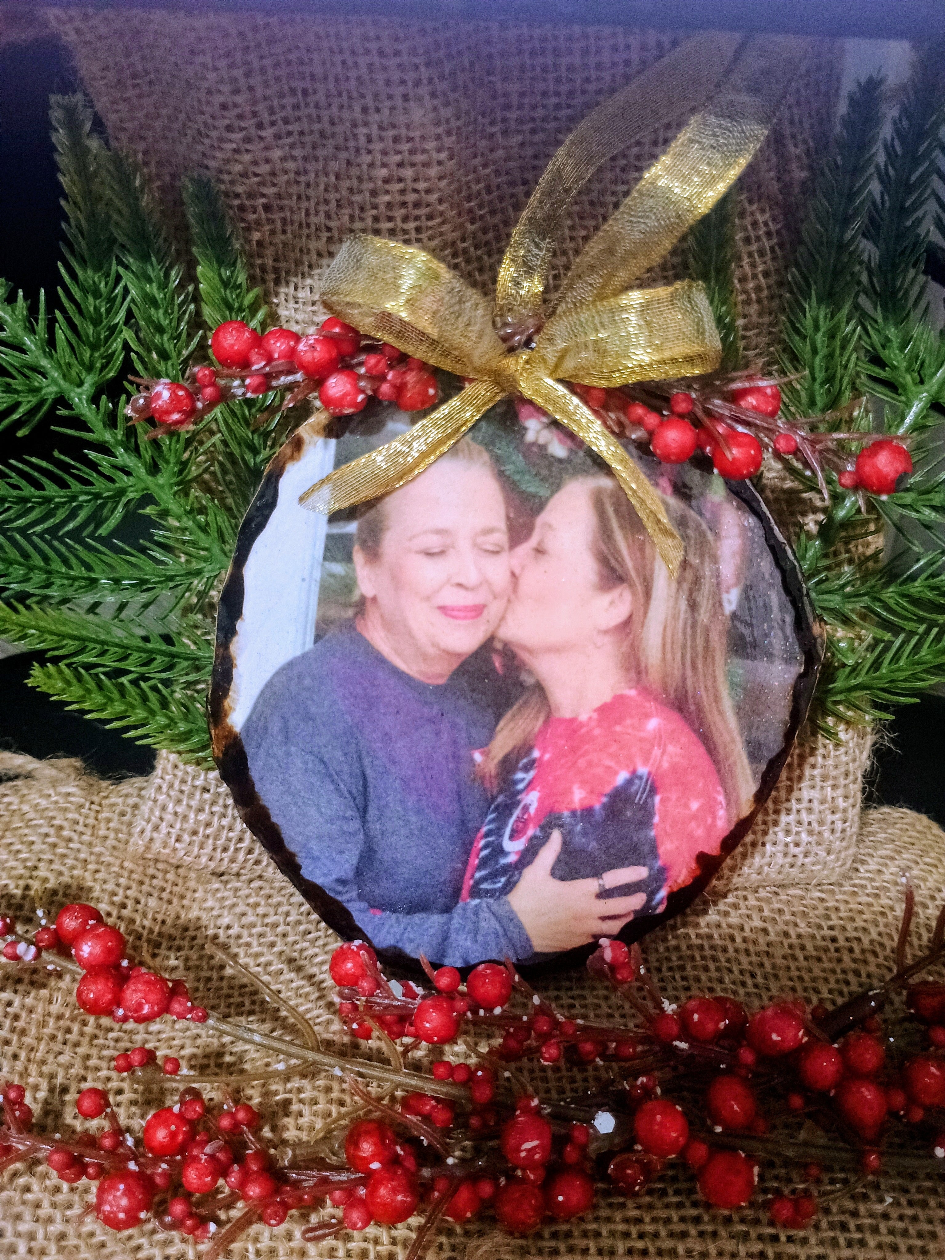Personalized Wood Disc Ornament